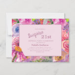 Invitation Magnétique Fleur sauvage rose violet fête du 21e anniversaire<br><div class="desc">Couleur violet et rose aquarelle fleur sauvage 21ème anniversaire invitation magnétique pour les femmes. Contactez-nous pour obtenir de l'aide sur la personnalisation ou pour demander des produits correspondants.</div>