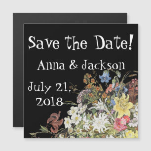 Invitation Magnétique Fleurs Fleurs sauvages alpines Enregistrer la date