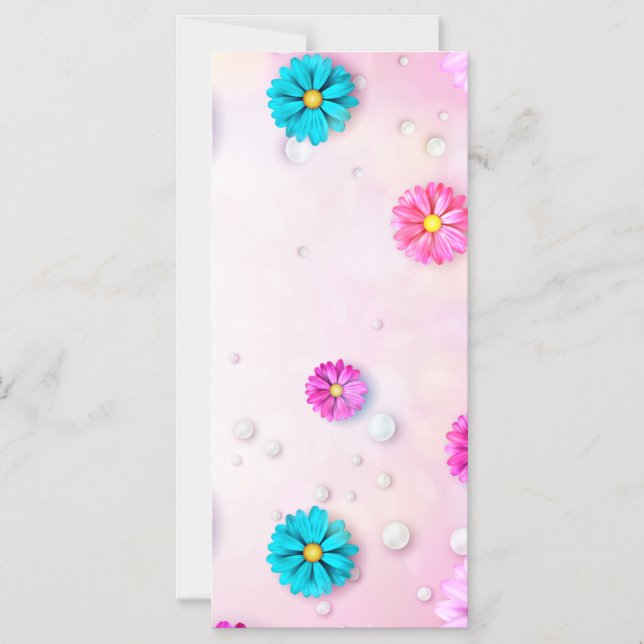 Invitation Magnétique Fleurs Motif 7 (Recto)