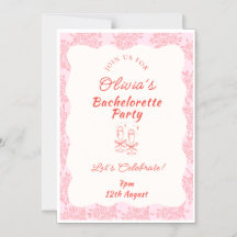 Fleurs roses et champagne -  Enterrement de vie de