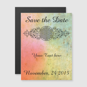 Invitation Magnétique Flower Of Life - ornements noir II + votre backgr.