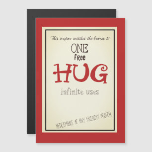 Invitation Magnétique free hug coupon,