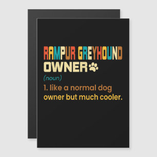 Invitation Magnétique Funny Rampur Greyhound Vintage Retro Dog Maman Pap