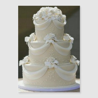 Invitation Magnétique Gâteau de mariage à retenir la date