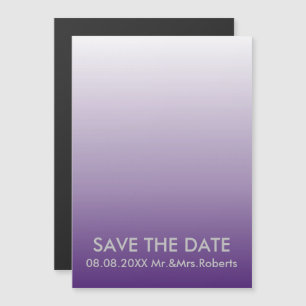 Invitation Magnétique Girly Chic minimaliste ombre lilas lavande violet
