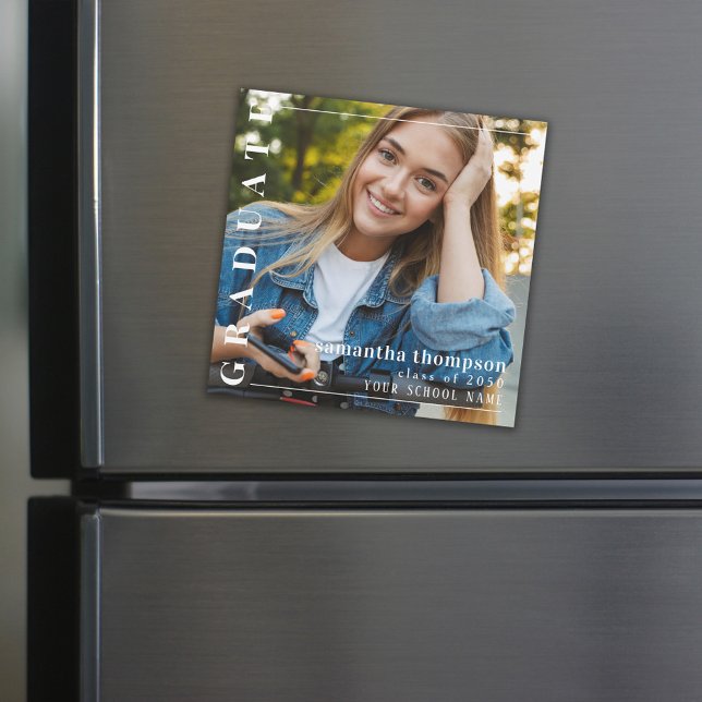 Invitation Magnétique Graduel Moderne Minimaliste Simple Photo Magnétiqu (Créateur téléchargé)