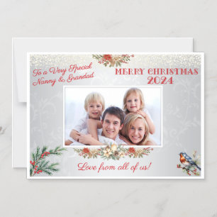 Invitation Magnétique Grand-parents Noël Cadeau Flexible Photo