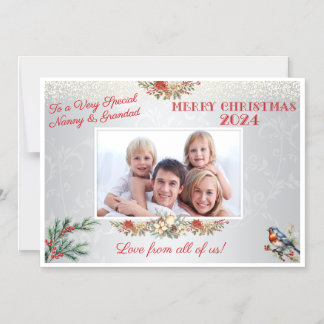 Invitation Magnétique Grand-parents Noël Cadeau Flexible Photo