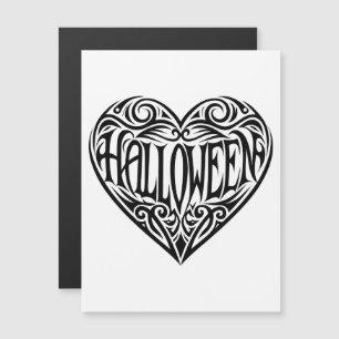 Invitation Magnétique Halloween cœur, Cœur noir, Vacances