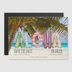 Invitation Magnétique Hawaii Beach Destination Mariage Enregistrer la da