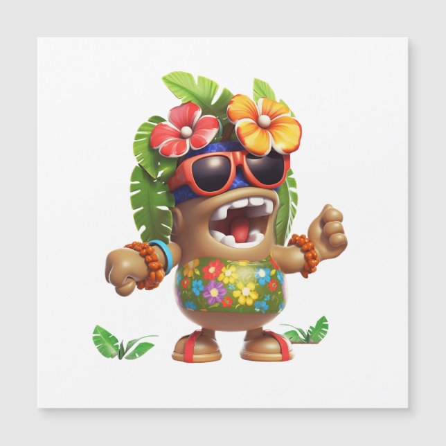 Invitation Magnétique Hawaiin Shirt Guy (Devant)