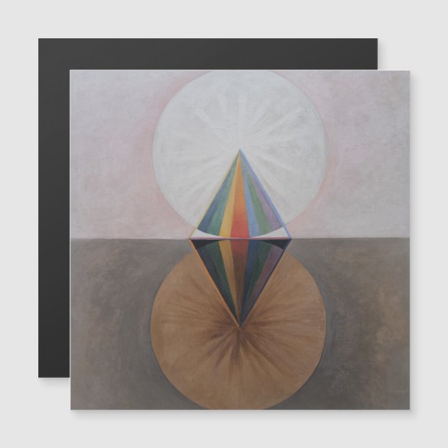 Invitation Magnétique Hilma Af Klint, Le Swan No.12, Art Abstrait (Devant / Derrière)
