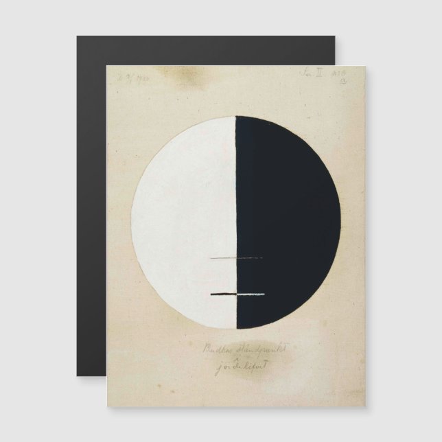 Invitation Magnétique Hilma Af Klint, Point de vue de Bouddha, Art Abstr (Devant / Derrière)