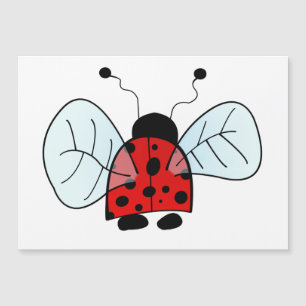 Invitation Magnétique Illustration de coccinelle mignonne