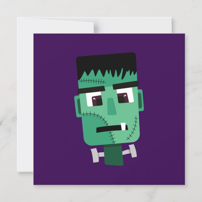 Invitation Magnétique Illustration du monstre de Frankenstein (Recto)