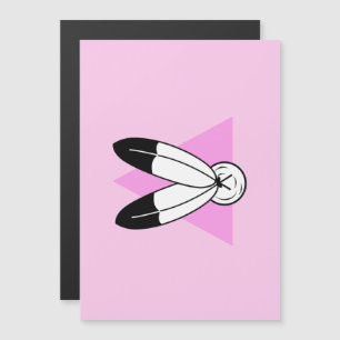 Invitation Magnétique Indicateur triangle rose à deux esprits