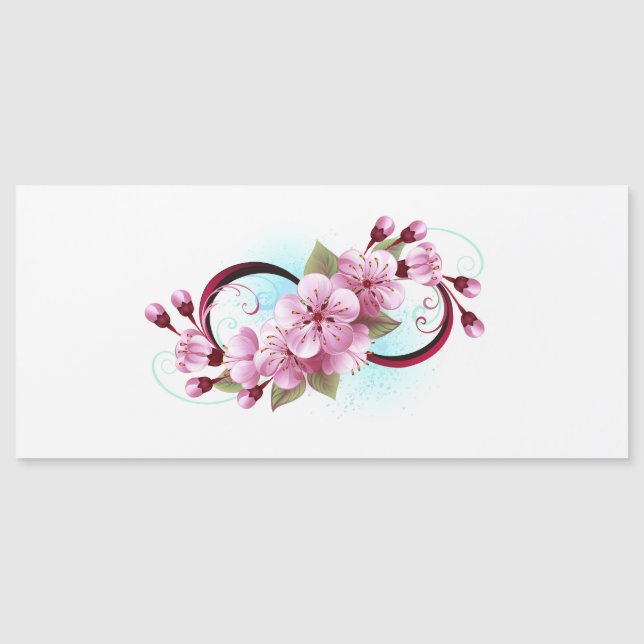 Invitation Magnétique Infinité avec les fleurs Sakura (Devant)