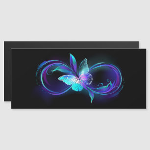 Invitation Magnétique Infinité brillante avec papillon magique