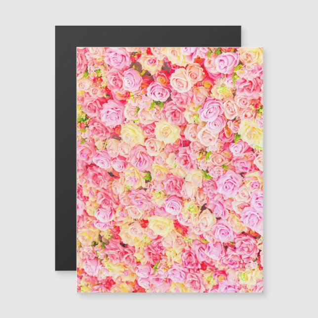 Invitation Magnétique Jardin de roses (Devant / Derrière)
