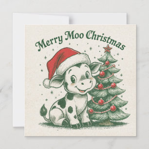 Invitation Magnétique Joyeux Noël Moo