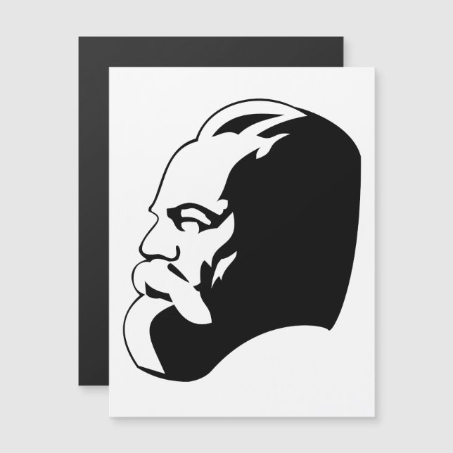 Invitation Magnétique Karl Marx, communisme, socialisme, Union soviétiqu (Devant / Derrière)