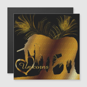 Invitation Magnétique La licorne d'or