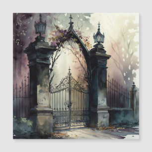 Invitation Magnétique La série Porte de Cimetière Gothique Design 12