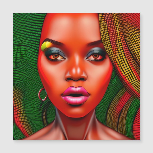 Invitation Magnétique Laissez votre lumière briller Black Christian Wome (Devant)