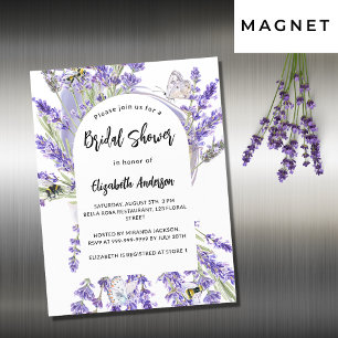 Invitation Magnétique Lavande fleurie violet luxe nuptiale douche