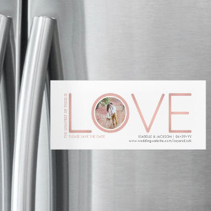 Invitation Magnétique Le plus grand de ceux-ci est Love Photo Enregistre