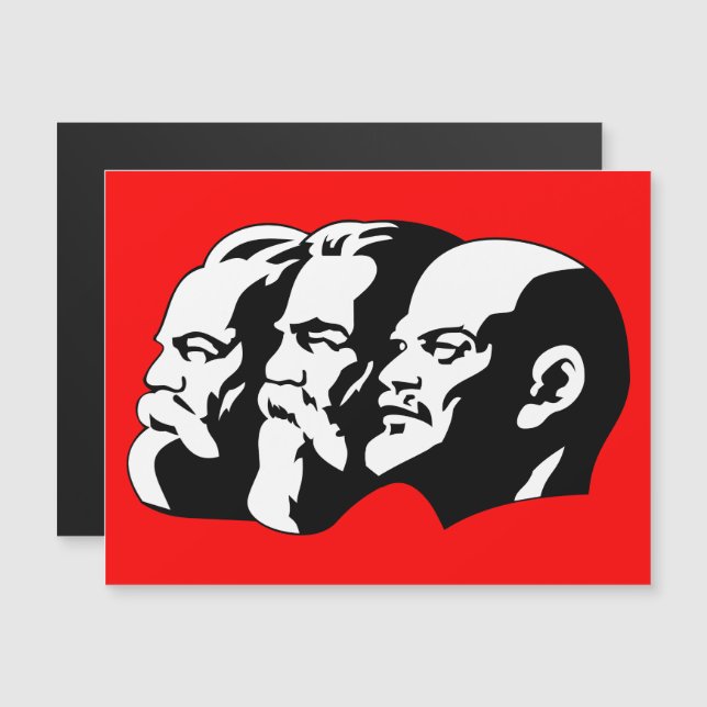 Invitation Magnétique Lénine, Marx, Engels, Union soviétique, Communisme (Devant / Derrière)