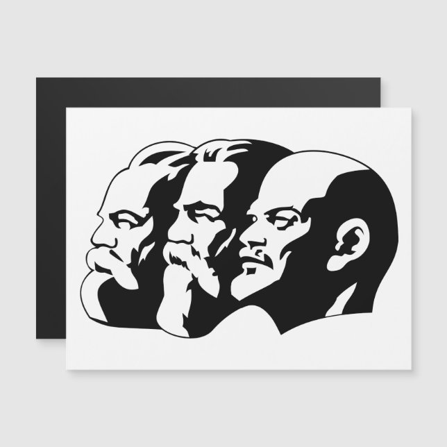 Invitation Magnétique Lénine, Marx, Engels, Union soviétique, Communisme (Devant / Derrière)
