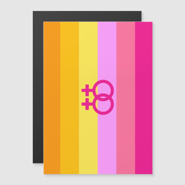 Invitation Magnétique Lesbienne Dawn Pride Femmes qui aiment les femmes (Devant / Derrière)