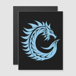 Invitation Magnétique Lettre C de style dragon, alphabet du dragon, mono