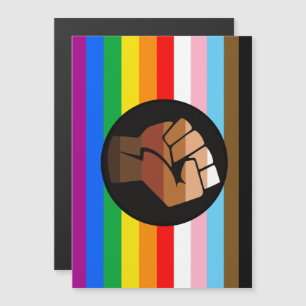 Invitation Magnétique LGBTQ+ Progrès Indicateur de la fierté POC