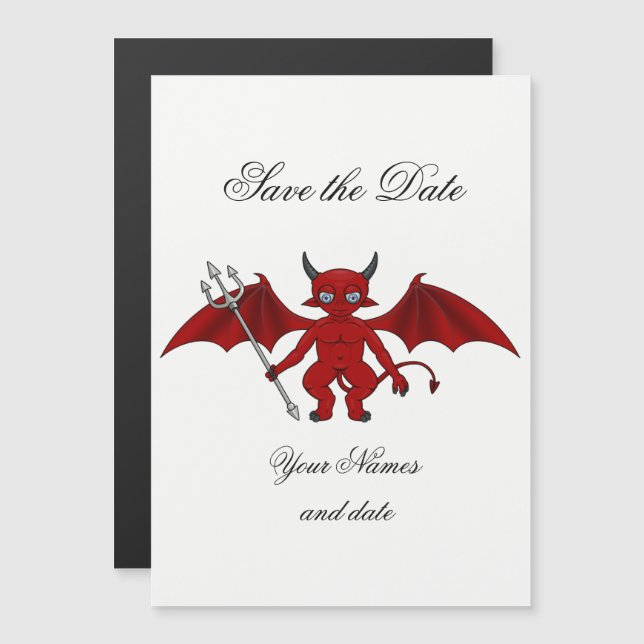 Invitation Magnétique Little Red Devil Thunder_Cove (Devant / Derrière)