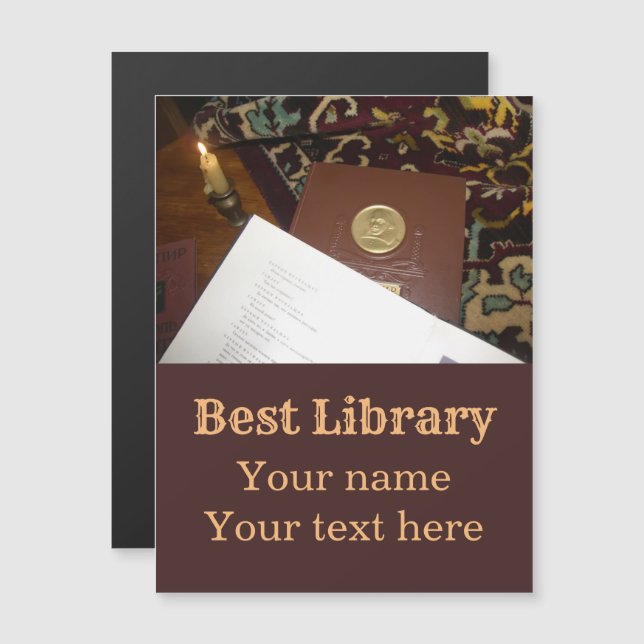 Invitation Magnétique Livres du dernier siècle (Devant / Derrière)