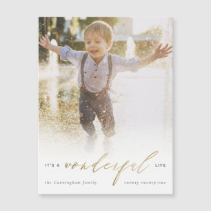 Invitation Magnétique L'or minimal c'est une merveilleuse photo de vie N