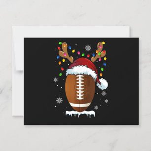 Invitation Magnétique Lumières de ballon de football de Noël Drôle de ga