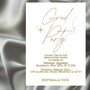 Invitation Magnétique Luxueux Gold Graduation Design