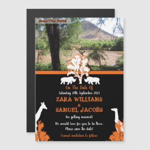 Invitation Magnétique Mariage Africain Sauver Les Dates