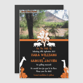 Invitation Magnétique Mariage Africain Sauver Les Dates