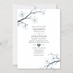 Invitation Magnétique Mariage Cherry Blossoms