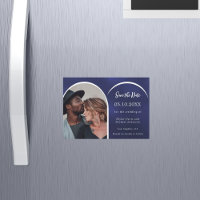Mariage d'arc photo bleu blanc Enregistrer la cart