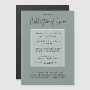 Invitation Magnétique Mariage De Taille Minimale Célébration De L'Amour