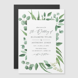Invitation Magnétique Mariage de verdure Eucalyptus