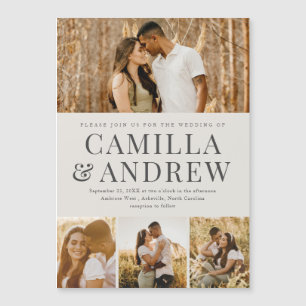 Invitation Magnétique Mariage élégant 4 Photo moderne