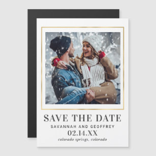 Invitation Magnétique Mariage Enregistrer la date de l'aimant, une photo