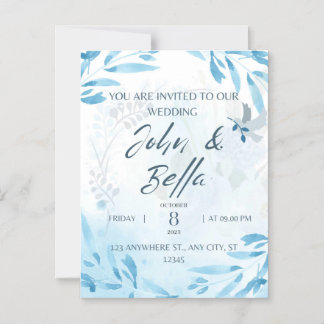 Invitation Magnétique Mariage floral enregistrer l'invitation de date