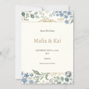 Invitation Magnétique Mariage Magnétique à l'Orchidée Tropicale
